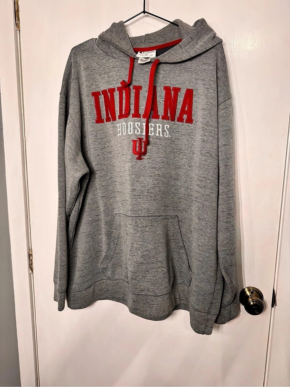 Champion Indiana Hoosiers Champion Heather Grey Pullover Hoodie Heather Grey 2XL